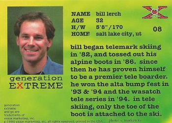 1994 Vision Generation Extreme #8 Bill Lerch Back